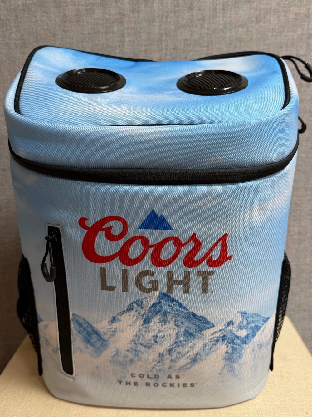 Coors Light Cooler 24 Can Backpack With Bluetooth Speakers NWT